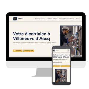 Modèle de site internet pour électricien à personnaliser